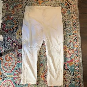 White Lulu Cropped Leggings